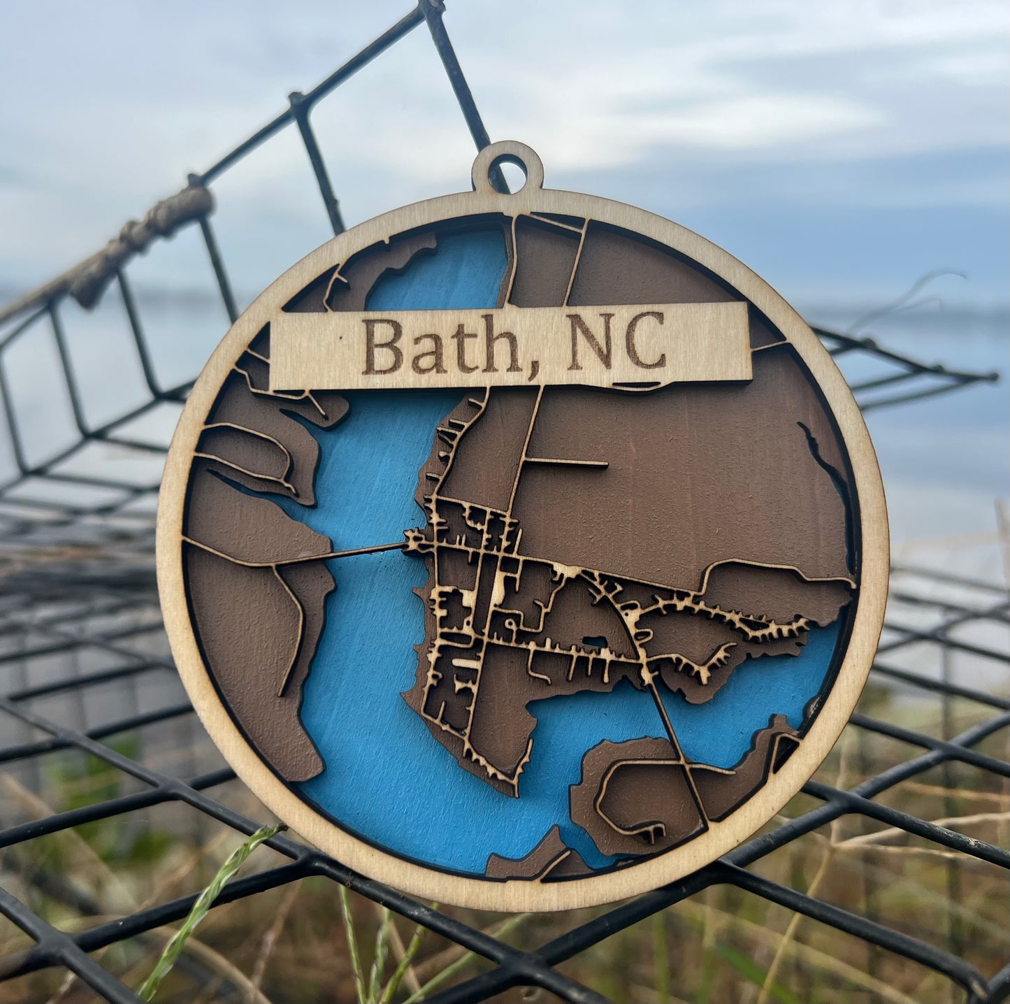 Bath Map Ornament