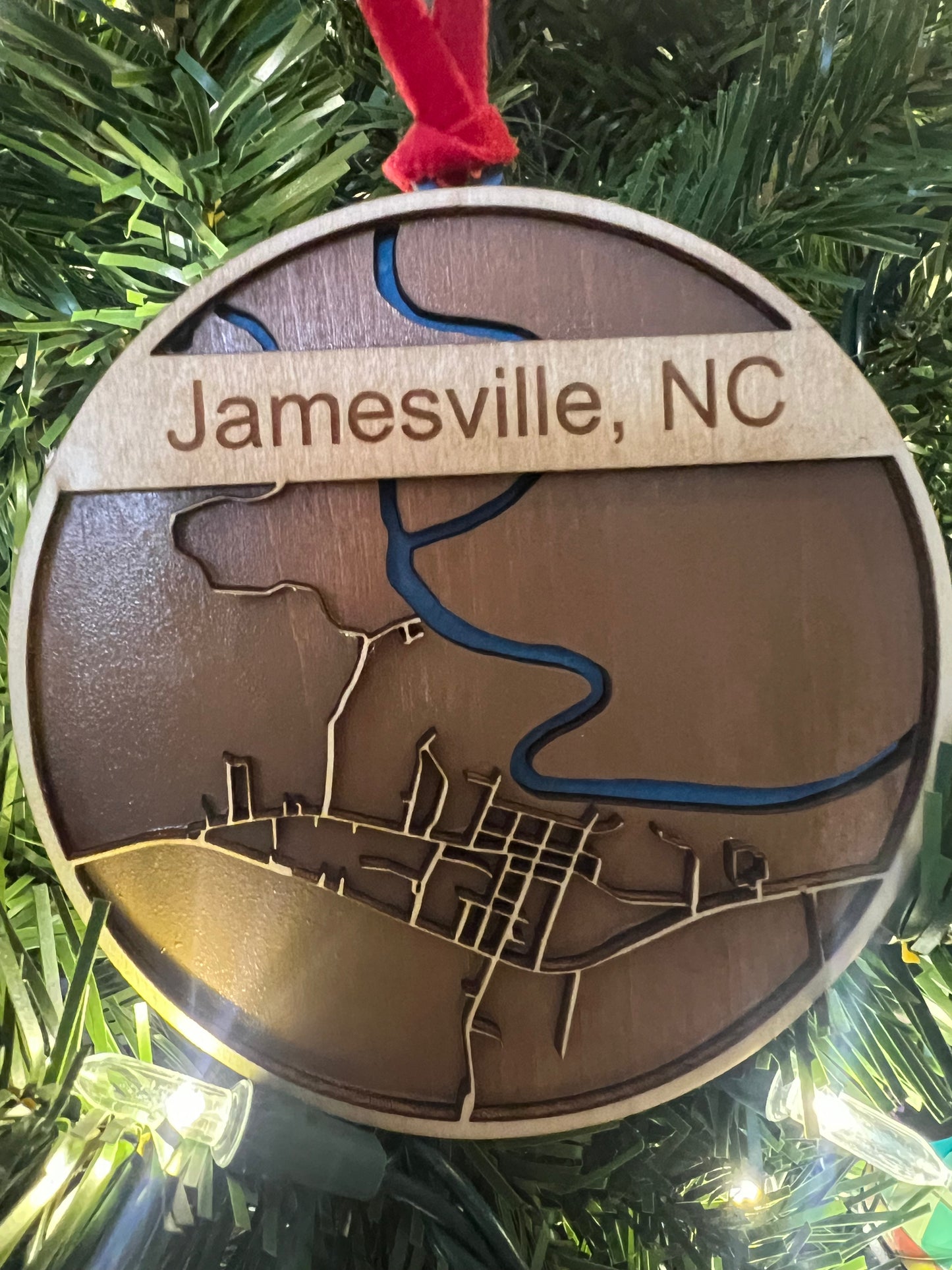 Jamesville Map Ornament