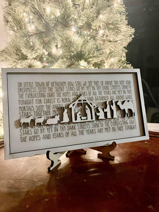 Nativity wall sign
