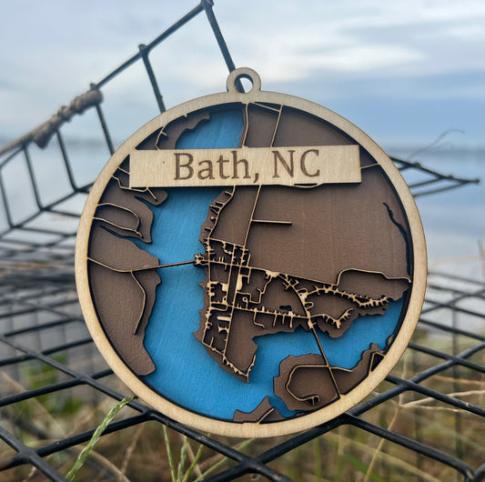 Bath Map Ornament