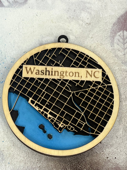 Washington Map Ornament