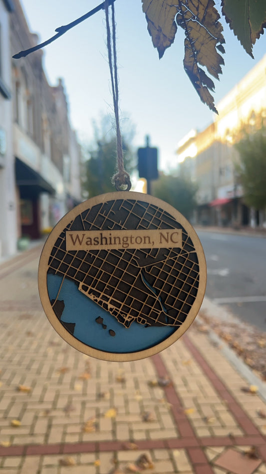 Washington Map Ornament