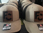 Khaki and Coffee Richardson 112 Hat with Custom Leatherette Patch