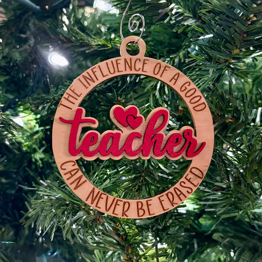 Teacher Influence 2 (Heart) Ornament